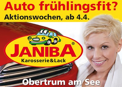 Prossinger Werbeagentur für Karosserie- und Lackierfachbetrieb Janiba: Text, Konzept, Werbung und Public Relations